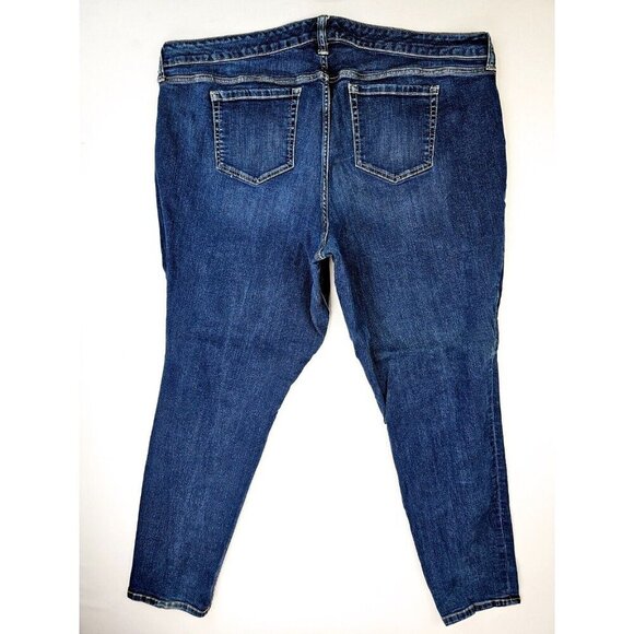 Torrid Size 22 Women's 31 Inch Inseam Boyfriend Blue Denim 5 Pocket Logo Jeans - Picture 1 of 12